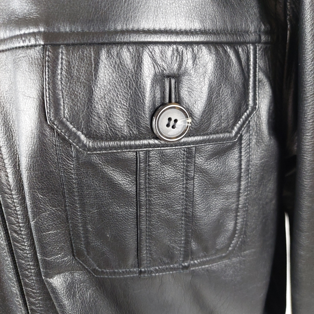 MARCUCCI Swing Top Leather Blouson, Men's Size L (approx.) genuine leather black type Vintage Second Hand main image 0